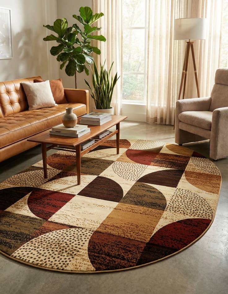 Detail image of  7' 10 x 10' Cafe Oval Rug