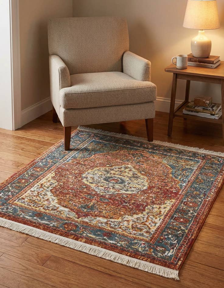 Detail image of 3' 3 x 3' 3 Santiago Square Rug