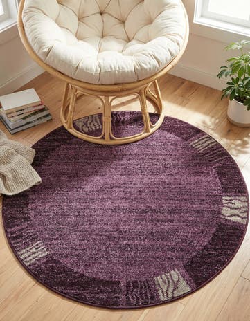 Violet Angelica Round Rug