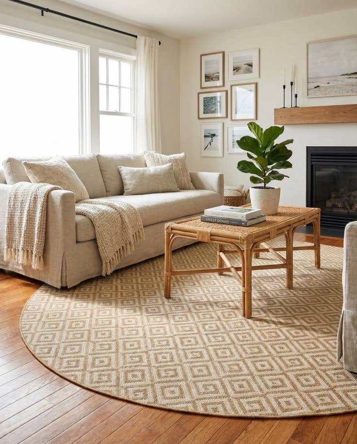 Detail image of 7' x 7' Easy-Clean Jill Zarin Indoor / Outdoor Round Rug