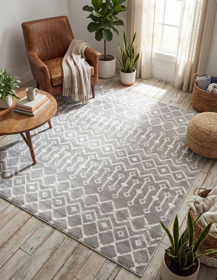 Detail image of 6' x 6' Kasbah Trellis Square Rug