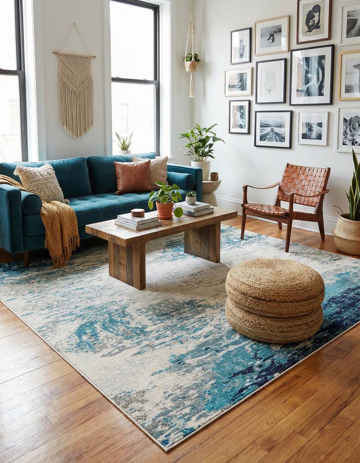 Detail image of 7' 10 x 10'  Washable Vivid Rug