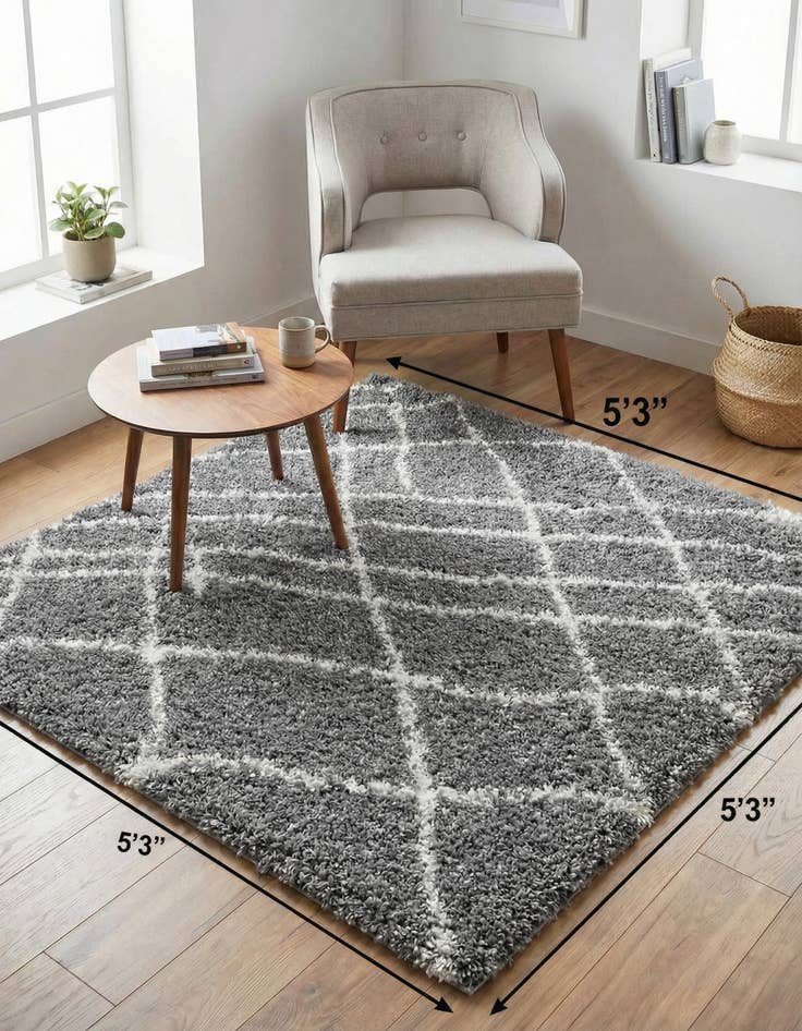 Detail image of 5' 3 x 5' 3 Soft Touch Shag Square Rug