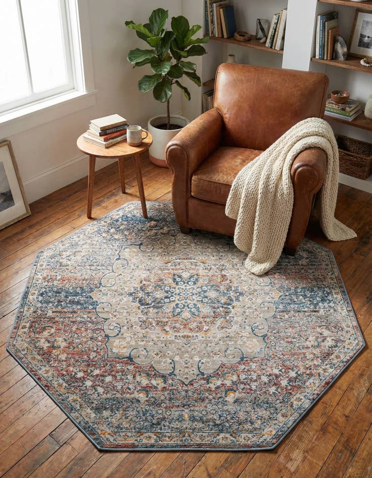 Detail image of 5' 3 x 5' 3 Newport Octagon Rug