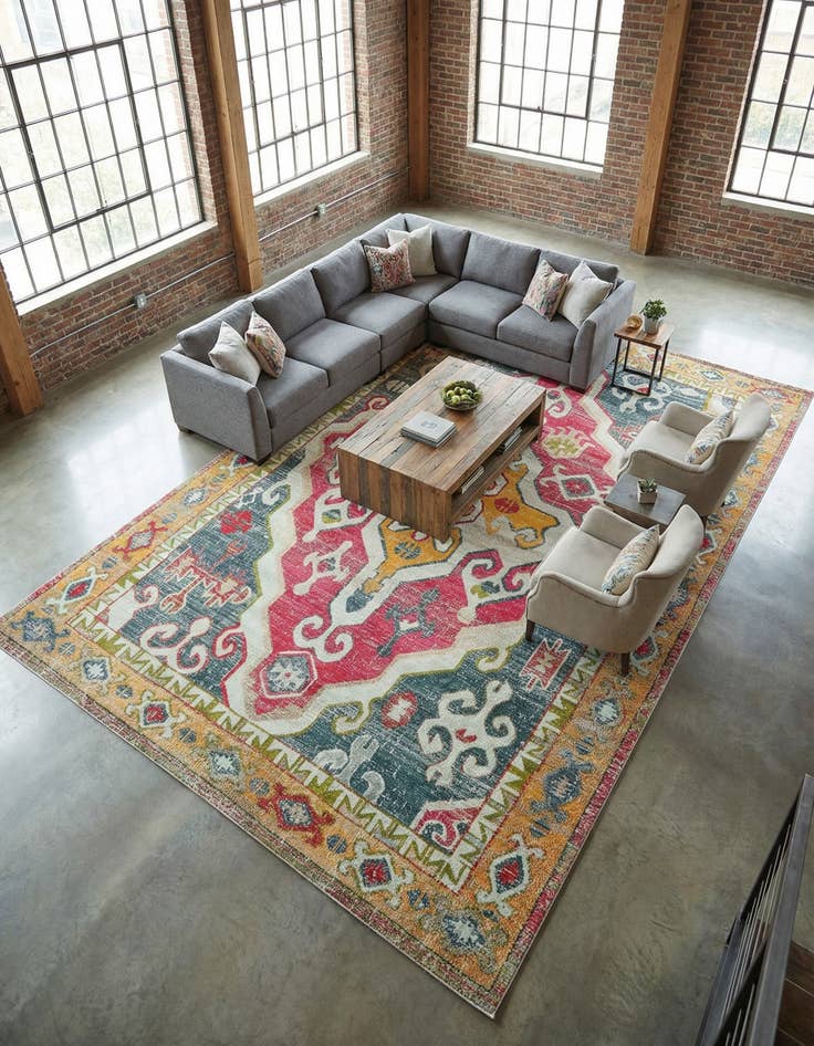 Detail image of 10' 6 x 16' 5 Washable Carnevale Rug