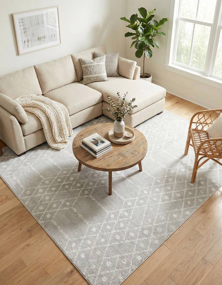 Detail image of 7' 10 x 7' 10 Paxon Trellis Square Rug