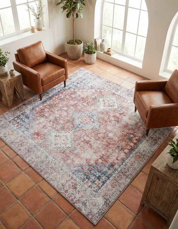 Detail image of 7' 10 x 7' 10 Washable Yara Square Rug