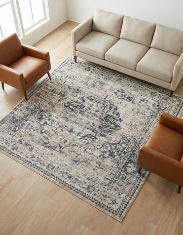 Dark Blue Eliza Square Rug