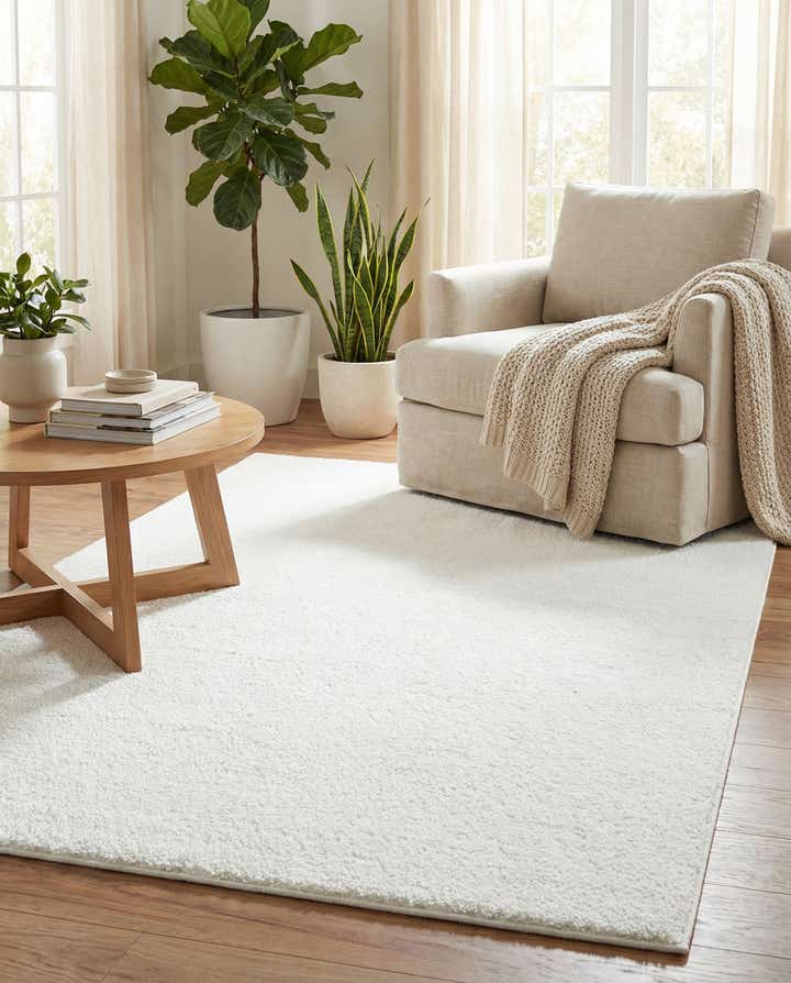 5' 3 x 8' Solid Frieze Rug