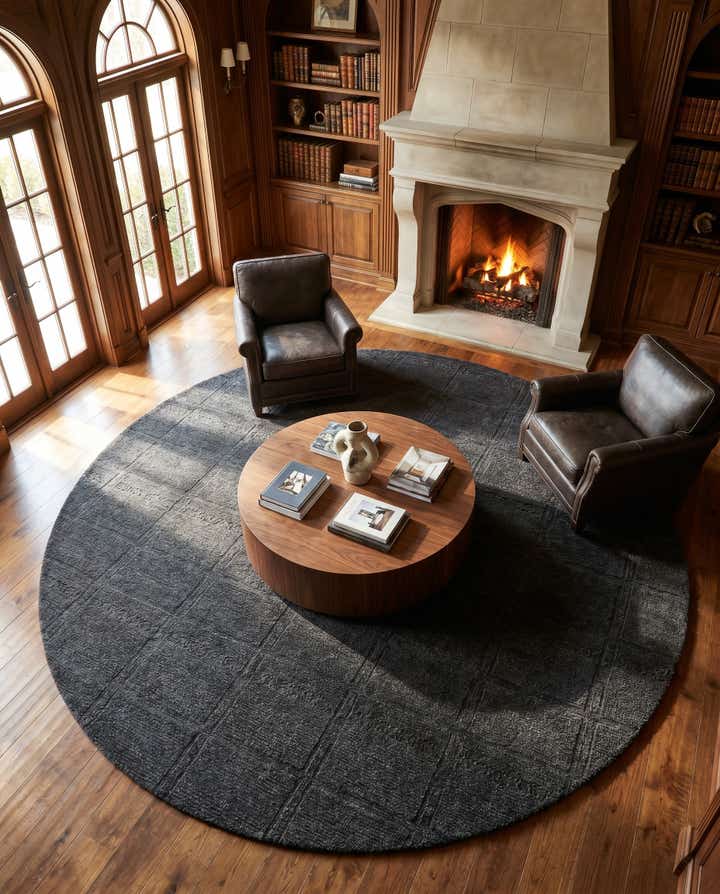 12' x 12' WoolCraft Geometric Round Rug