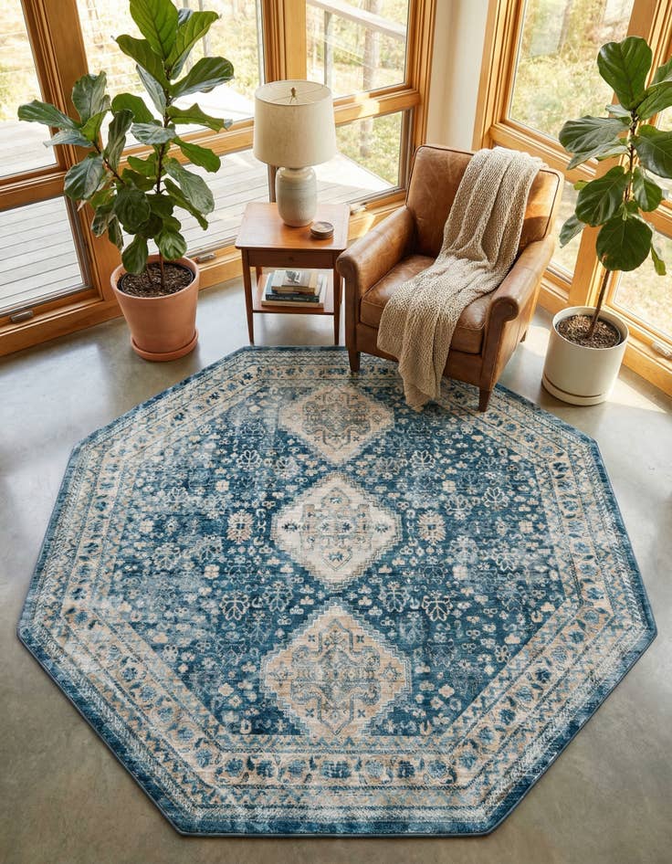 Detail image of 7' x 7' Newport Octagon Rug