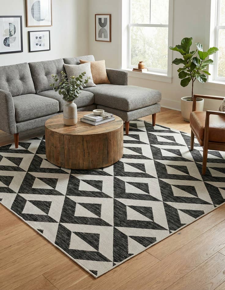 Detail image of 7' 10 x 7' 10 Washable Jill Zarin Napa Indoor / Outdoor Square Rug