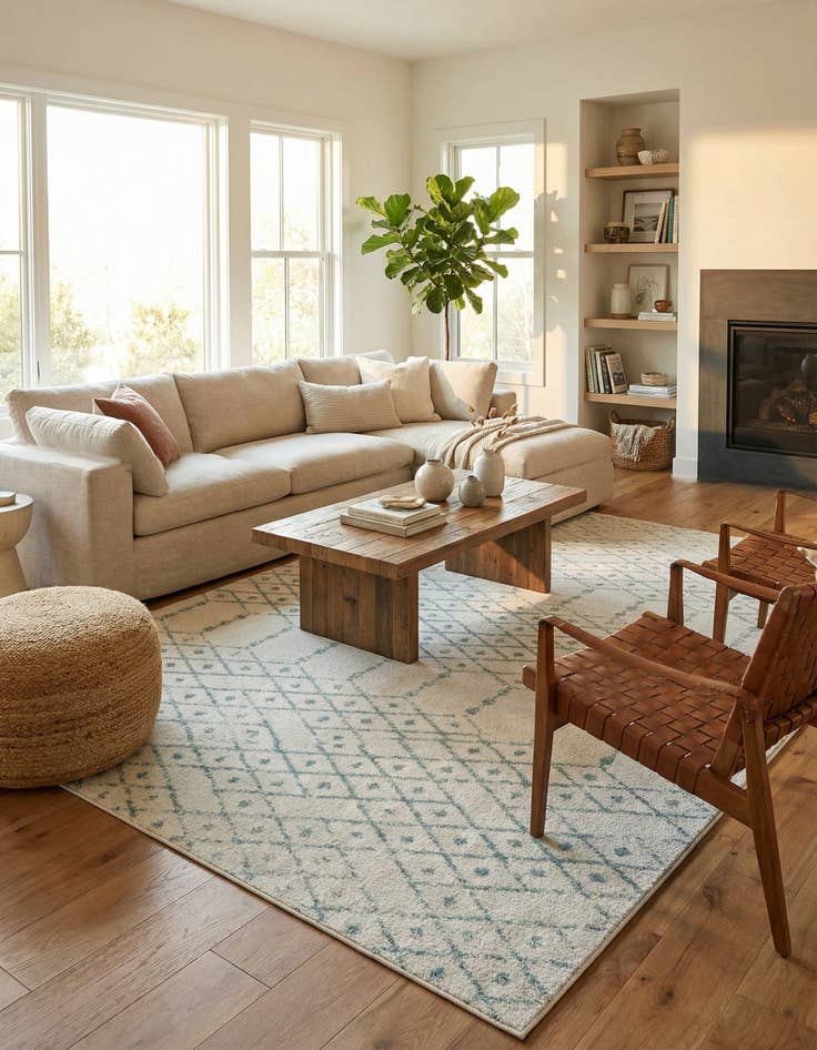 Detail image of  10' x 14' Paxon Trellis Rug