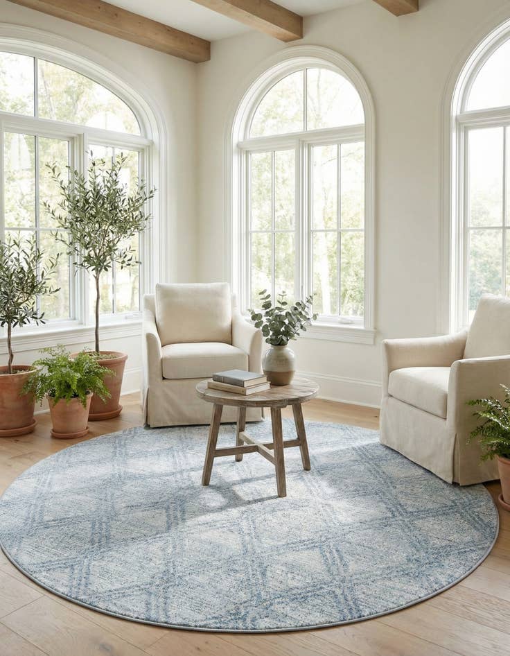 Detail image of 7' 10 x 7' 10 Kamala Washable Round Rug