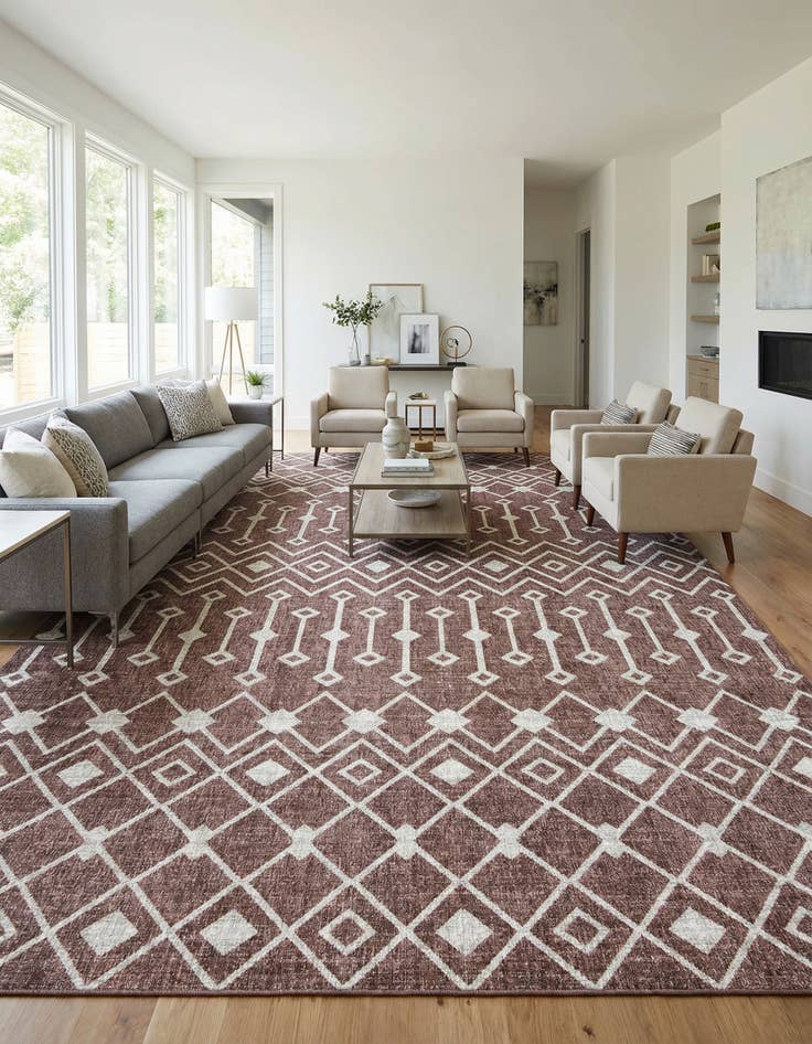 Detail image of 10' x 13' Eco Trellis Rug