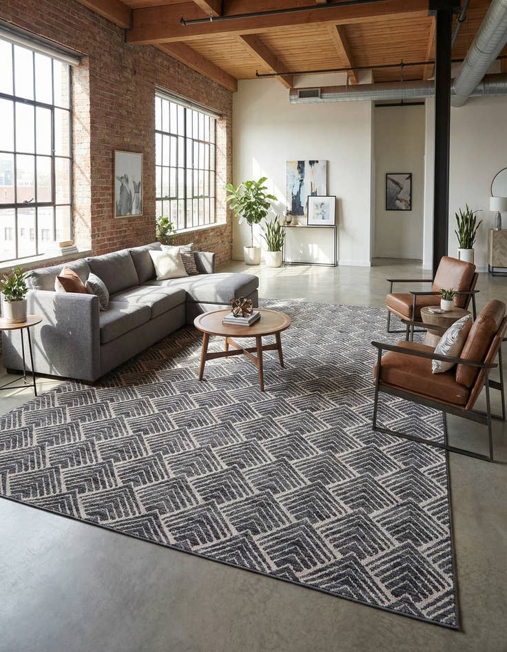 Detail image of  10' x 13' Eco Trellis Rug