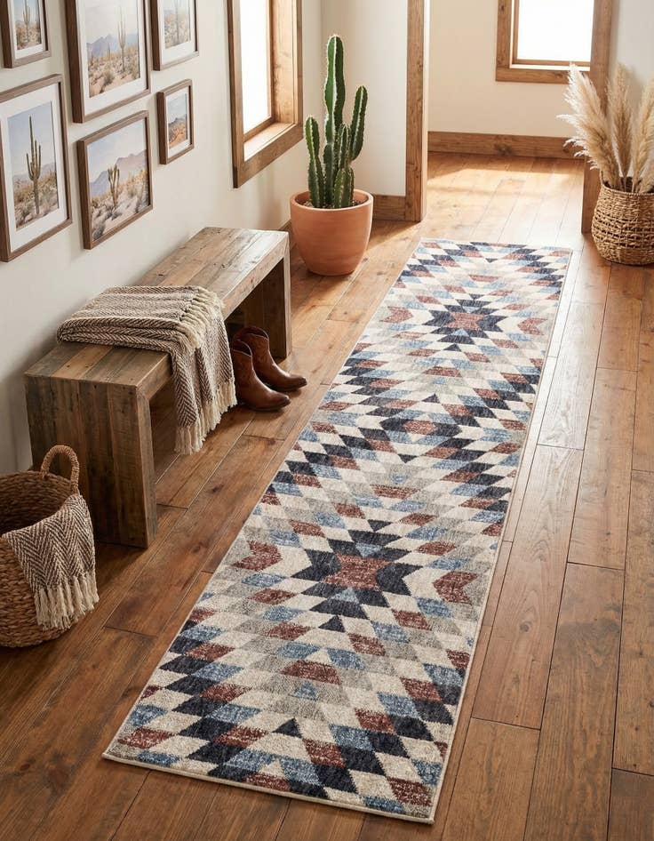 Detail image of 2' x 8' Eco Southwestern Runner Rug