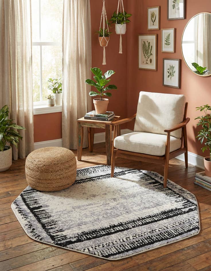 Detail image of 5' 3 x 5' 3 Tagine Octagon Rug