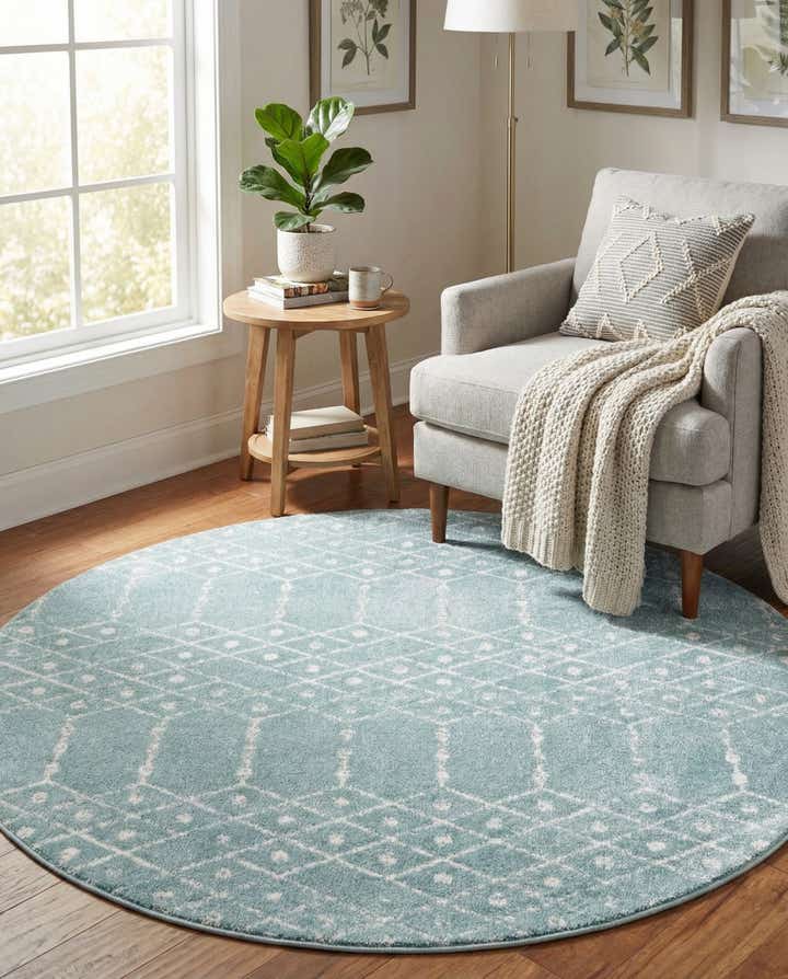 5' 3 x 5' 3 Paxon Trellis Round Rug