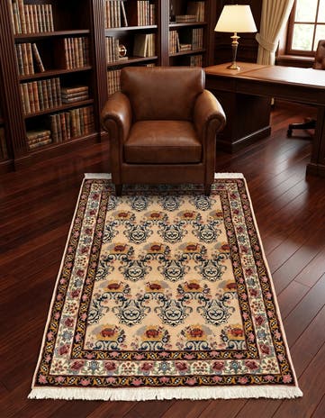 3' 5 x 4' 11 Hand Knotted Bidjar Persian Wool Rug