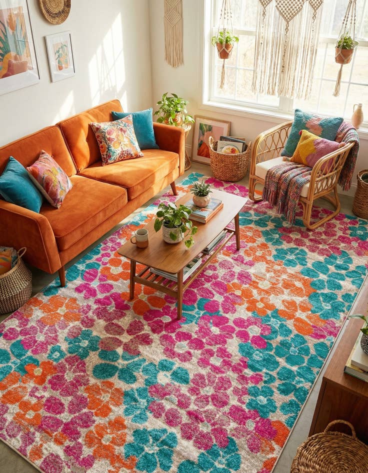 Detail image of 5' 3 x 8' Azalea Rug