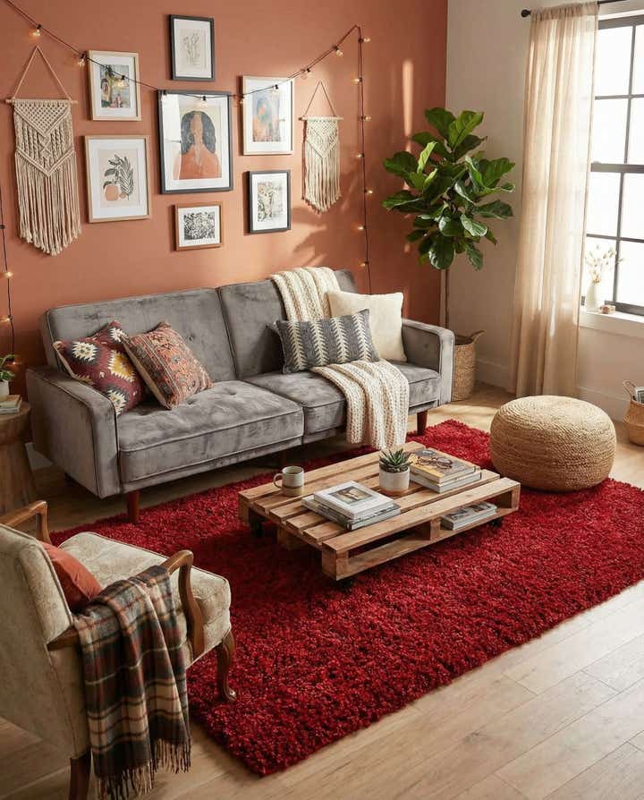 5' x 7' Solid Shag Rug