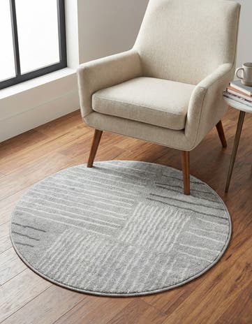Gray Hanahan Round Rug