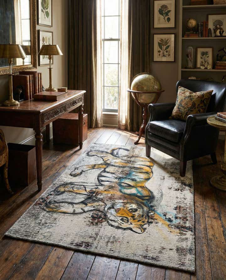 3' 2 x 4' 4 Hand Knotted Ultra Vintage Persian Wool Rug