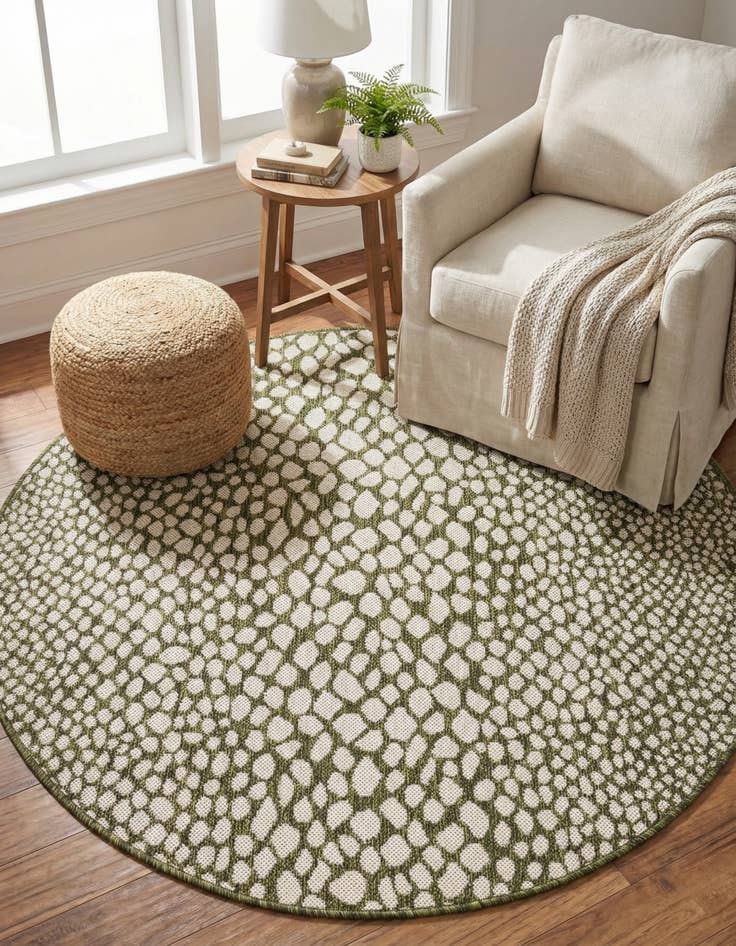 Detail image of 4' x 4'  Washable Jill Zarin Cape Town Indoor / Outdoor Round Rug