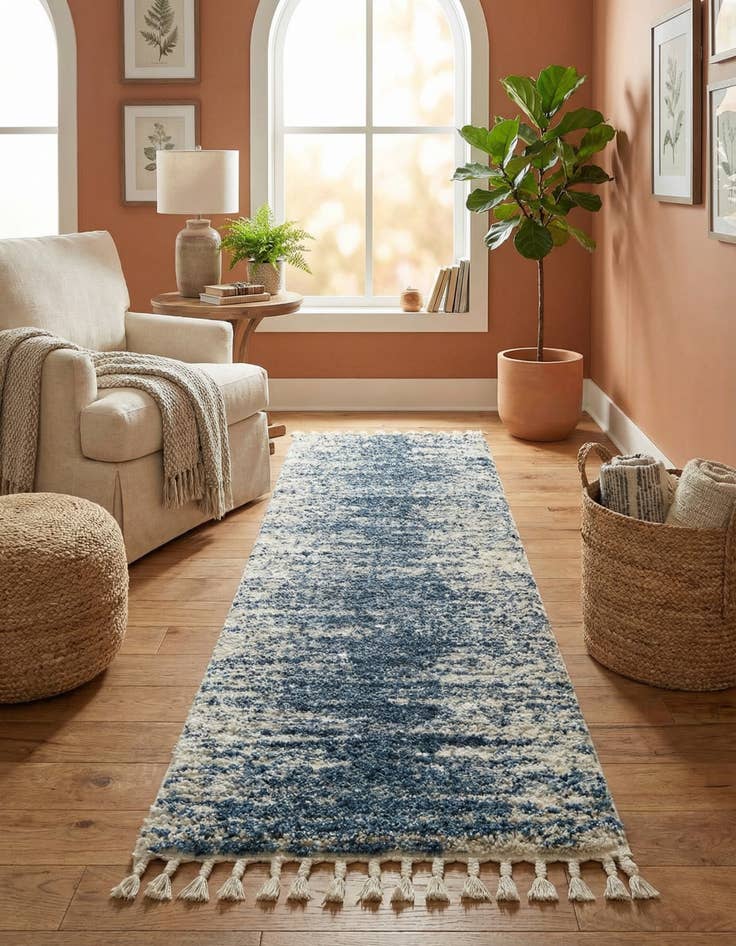 Detail image of 2' 7 x 12' Serenity Shag Runner Rug