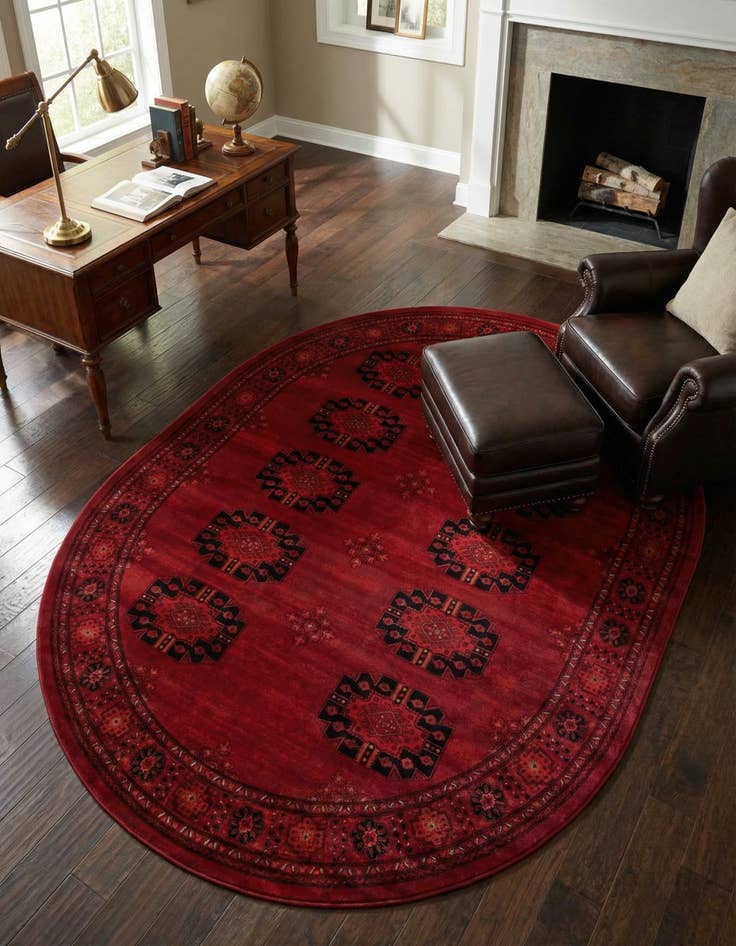 Detail image of 7' 10 x 10' Bokhara Oval Rug