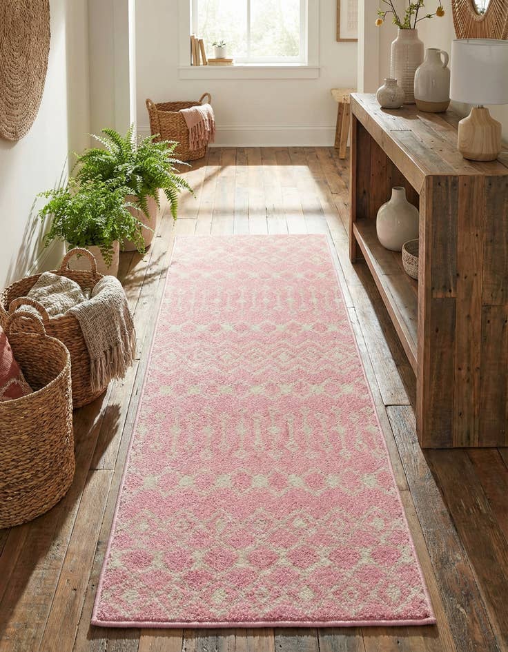 Detail image of 2' x 6' Moroccan Trellis Runner Rug