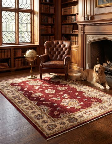 3' 4 x 5' 1 Hand Knotted Ziegler Rug
