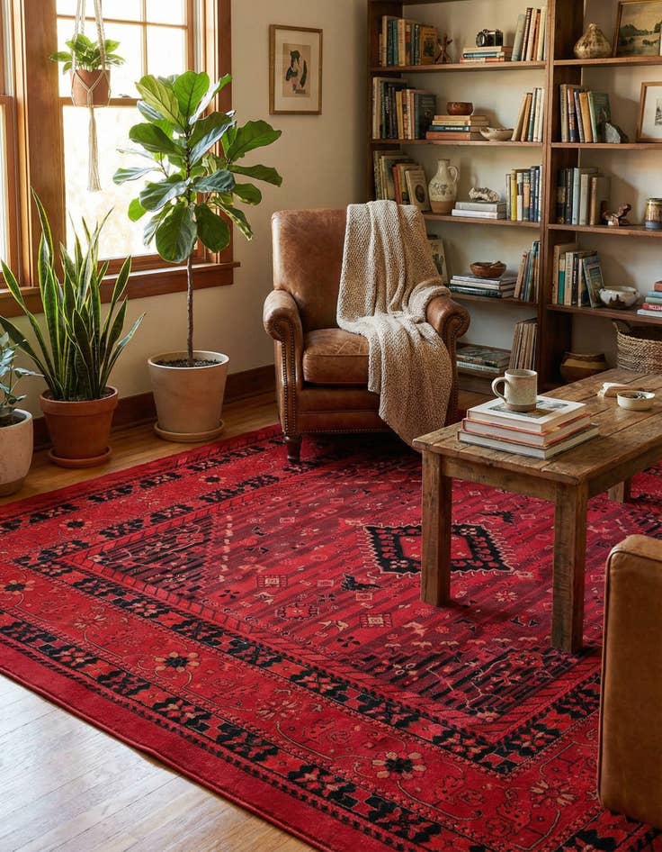 Detail image of 10' x 10' Bokhara Square Rug