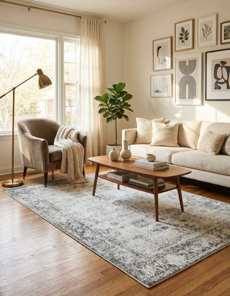 Detail image of 5' 3 x 8' Monte Carlo Rug With Pad Bundle