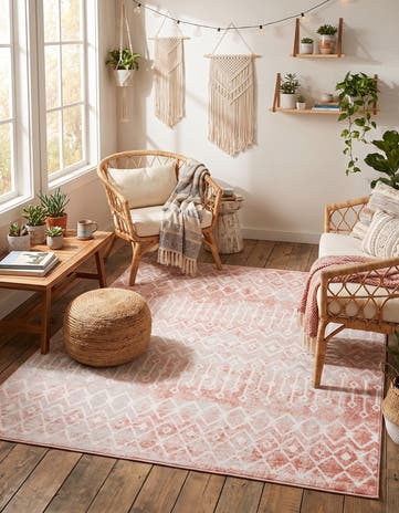 6' x 6' Bohemian Trellis Square Rug