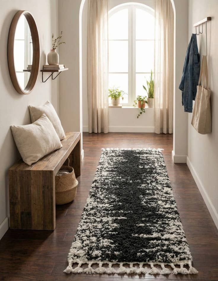 Detail image of 2' x 6' Serenity Shag Runner Rug