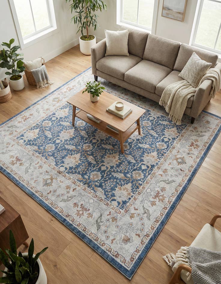 Detail image of 7' 10 x 7' 10 Washable Timeless Square Rug