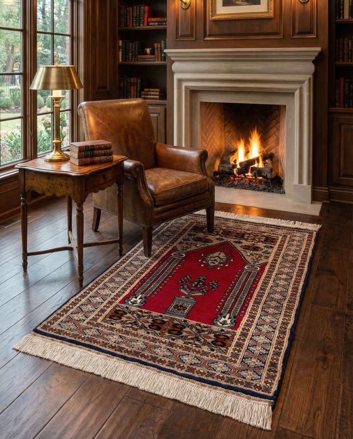 2' 8 x 4' 3 Hand Knotted Bokhara Oriental Wool Rug