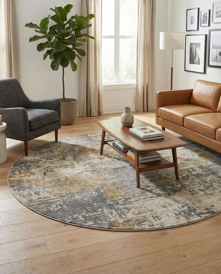 7' x 7' Leipzig Round Rug