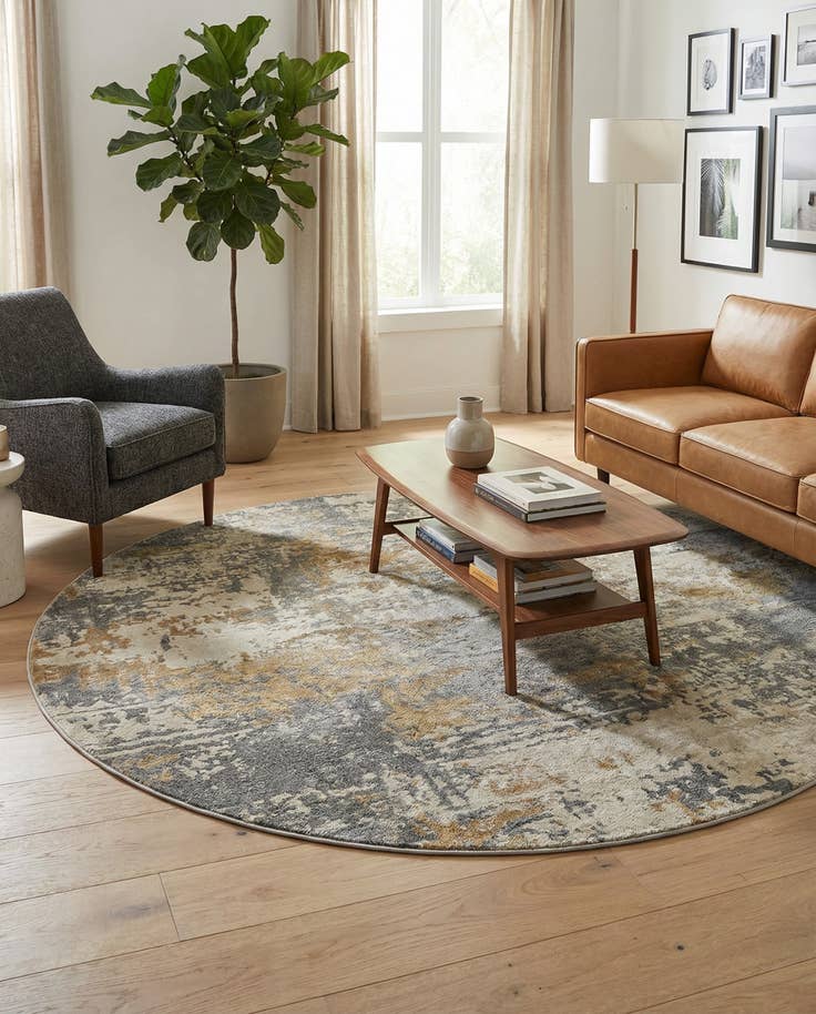 Detail image of 7' x 7' Leipzig Round Rug