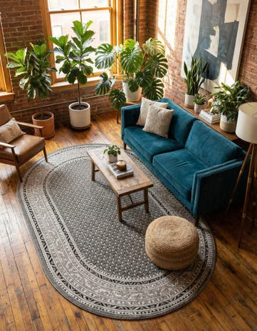 Gray SoHo Oval Rug