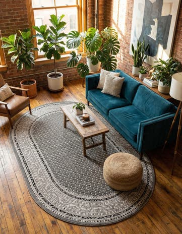Gray SoHo Oval Rug