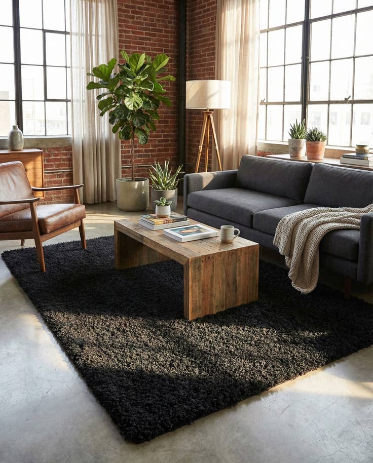 Detail image of 6' x 9' Infinity Shag Rug