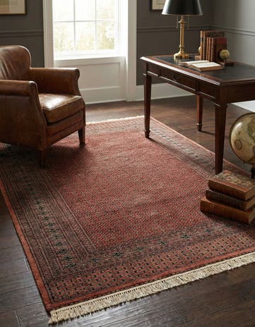 4' 1 x 6' 3 Hand Knotted Bokhara Oriental Wool Rug
