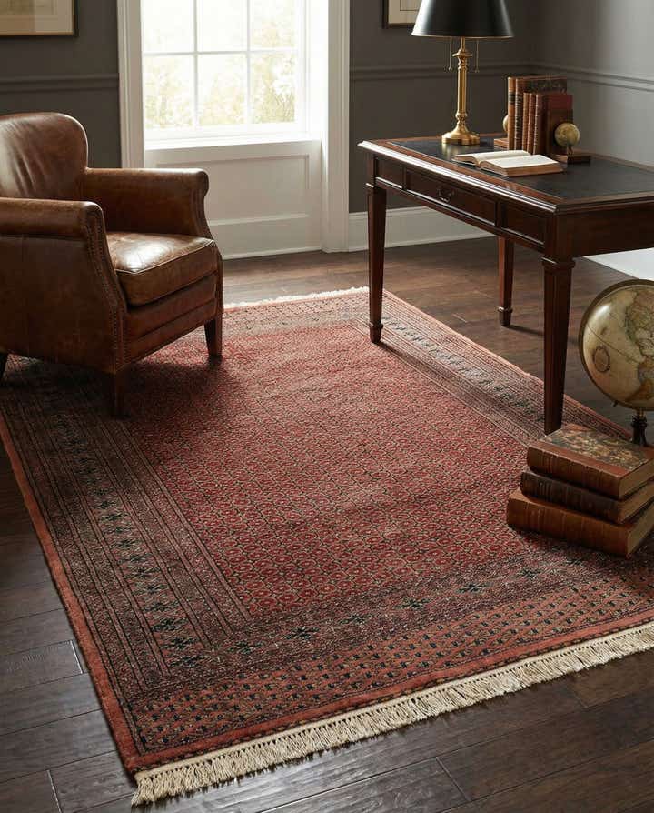 4' 1 x 6' 3 Hand Knotted Bokhara Oriental Wool Rug