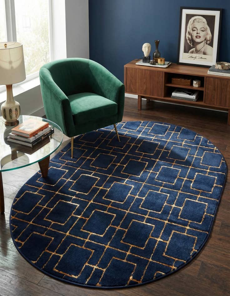 Detail image of 4' x 6'  Marilyn Monroe&trade; Glam Deco Oval Rug