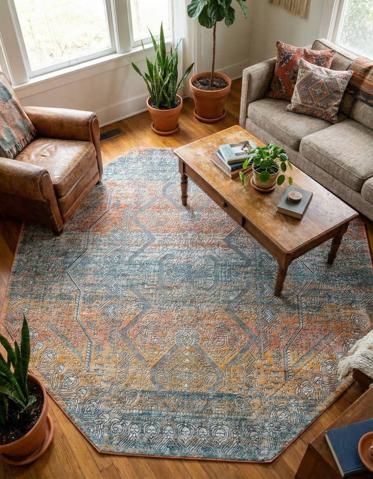 Detail image of 7' x 7' Newport Octagon Rug