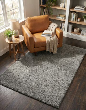 4' x 6' Solid Shag Rug