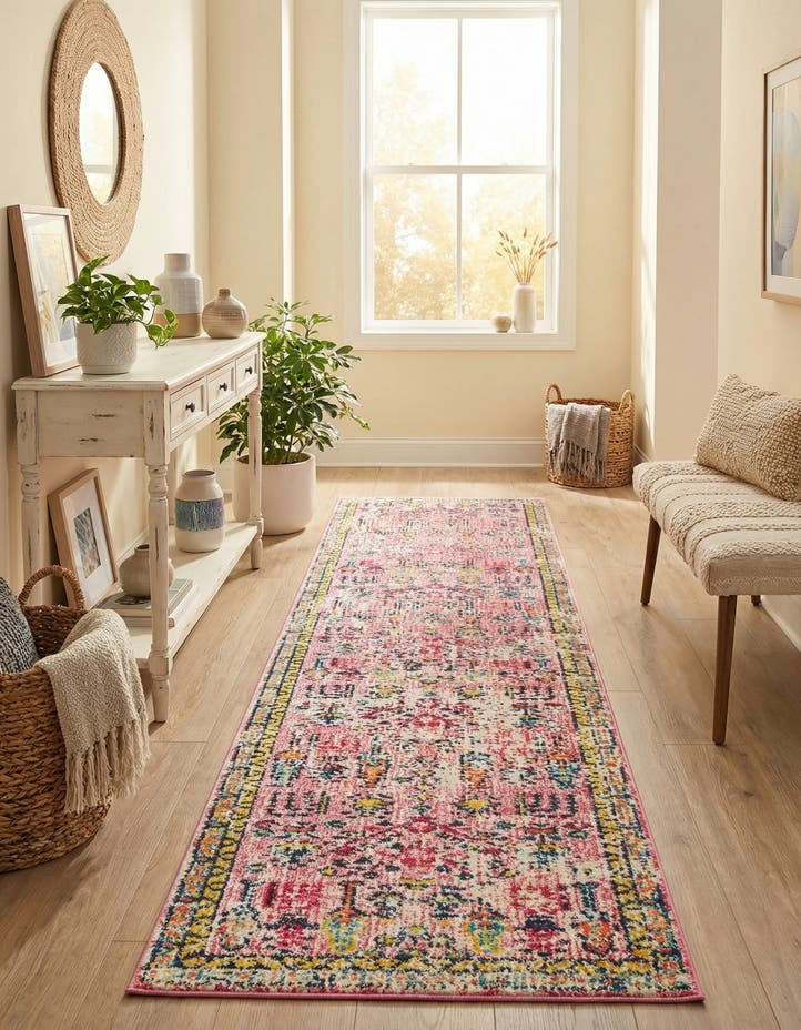 2' 7 x 12' Washable El Paso Runner Rug